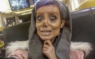 Sahar Tabar saltó a la fama en redes sociales gracias a sus fotos, por lo que se hizo conocida como la 'Angelina Jolie zombie' (ESPECIAL) 