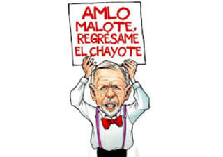 Presenta presidente una caricatura de López Dóriga.