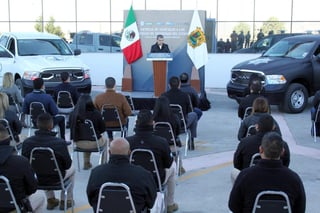 El gobernador entregó 30 patrullas a las Fuerzas de Seguridad en todo el estado de Coahuila.