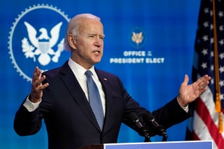 El presidente electo, Biden, anunció su nominación como próximo fiscal general del país del juez federal Merrick Garland. (AP) 