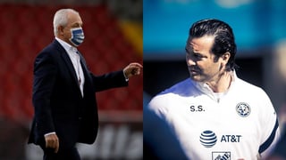 Santiago Solari, entrenador del Club América, ha estudiado de pies a cabeza a su homólogo y rival de este sábado, Javier Aguirre. (ARCHIVO/ESPECIAL)
