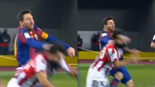 Lionel Messi recibió una suspensión de dos partidos el martes por golpear a un rival en un incidente sin balón en juego en la final de la Supercopa de España. (ESPECIAL)