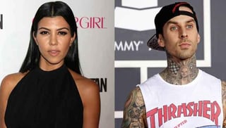 Luego de meses de rumores, aseguran que Kourtney Kardashian tiene un romance con Travis Barker, baterista de la banda Blink 182.  (ESPECIAL) 