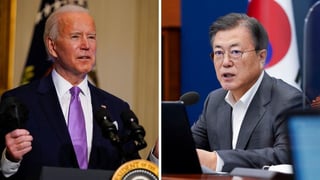 El presidente surcoreano, Moon Jae-in, dijo hoy que ha acordado en una conversación telefónica con su homólogo estadounidense, Joe Biden, 'potenciar aún más la alianza' entre ambos países para lograr la paz en la península de Corea. (ESPECIAL)