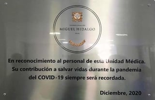 Como un reconocimiento a su labor en el manejo de la pandemia, el Hospital General de Torreón recibió la condecoración Miguel Hidalgo, otorgada por el Gobierno Federal y el Poder Legislativo.
 (EL SIGLO DE TORREÓN)