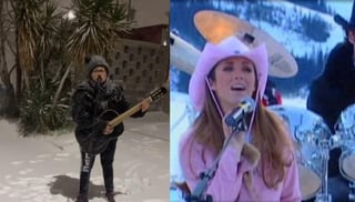 Aprovechan la nieve y salen a 'cantar' el tema de RBD, 'Sálvame' (CAPTURA) 