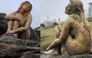 La estatua fue encontrada el fin de semana en Mar de Plata (ESPECIAL) 
