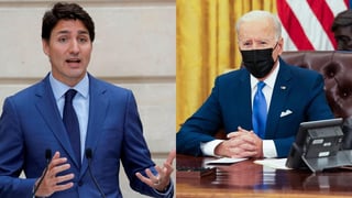 El presidente de EUA, Joe Biden, y el primer ministro canadiense, Justin Trudeau, sostendrán el próximo martes su primera reunión virtual, durante la cual buscarán estrechar la asociación entre ambos países y abordarán asuntos como la respuesta a la covid-19 y el cambio climático. (ARCHIVO)