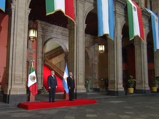 El presidente argentino llegó antes de las 7:00 horas.