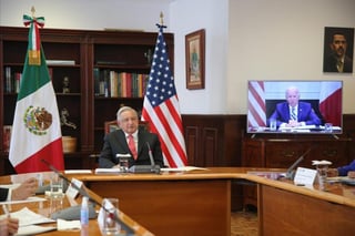 El presidente mexicano Andrés Manuel López Obrador y el estadounidense, Joe Biden, sostuvieron su primera reunión bilateral de manera virtual. (TWITTER)