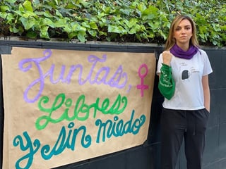 Movilización. Blandón se manifestó a traves de sus redes sociales a favor del aborto legal y la importancia de atender la violencia feminicida.