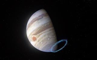 Un equipo internacional de astrónomos ha medido por primera vez los vientos de la atmósfera media de Júpiter y han revelado que cerca de sus polos se desencadenan algunos de enorme potencia, con velocidades de hasta 1,450 kilómetros por hora. (ARCHIVO) 
