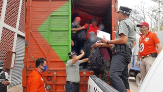 Un grupo de 329 migrantes de origen centroamericano fue interceptado este viernes en el sureño estado mexicano de Chiapas, fronterizo con Guatemala, informó el Instituto Nacional de Migración (INM) en un comunicado. (TWITTER)