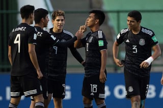 Efraín Álvarez (18) celebra un gol en el Mundial Sub-17 de 2019, en el que la Selección Mexicana terminó en segundo lugar. (ARCHIVO)