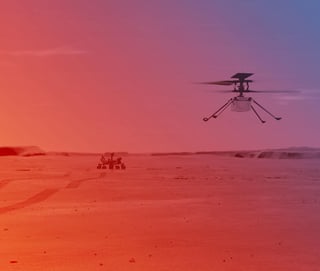 El helicóptero Ingenuity de casi 2 kilos de peso se alzará por primera vez en Marte no antes del 8 de abril y en una explanada ya elegida para ese primer vuelo de prueba, informaron este martes científicos de la NASA. (ARCHIVO) 
