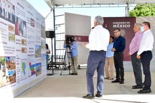 Arribó el presidente de la República, Andrés Manuel López Obrador, a la región para arrancar oficialmente el inicio de obra del proyecto 'Agua Saludable para La Laguna'. (EL SIGLO DE TORREÓN)