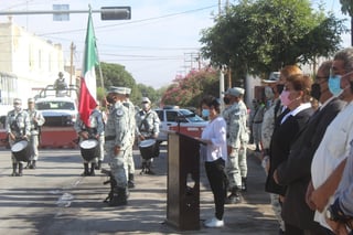 Autoridades municipales, militares y educativas recordaron la toma de San Pedro, por los villistas en el movimiento de la Revolución Mexicana. (EL SIGLO DE TORREÓN)