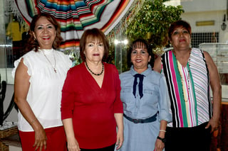Blanquita Corona, Rosario Romo, Graciela Rodríguez y Aida Sánchez. (EL SIGLO DE TORREÓN / Jesús Galindo López)