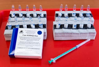 La vacuna anti-COVID rusa Sputnik V ha demostrado una eficacia del 97.6% durante la campaña de vacunación que ha abarcado ya a 3.8 millones de rusos, informó hoy el Fondo de Inversiones Directas Ruso (FIDR). (ARCHIVO) 
