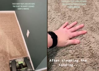 La recomendación de la mujer del video es lavar las alfombras, sin falta. (INTERNET)