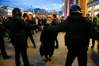 El mayor número de detenciones se produjo en San Petersburgo, con al menos 351. (AP) 