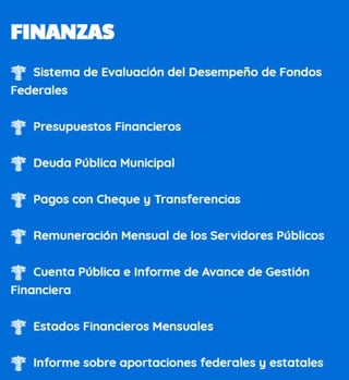 En el portal de Transparencia del Municipio, en la sección de Finanzas, no está disponible el estado financiero del mes de marzo. (ESPECIAL)
