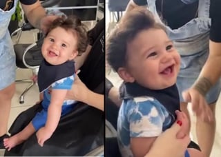 Ni la madre ni el peluquero esperaban que el niño reaccionara así. (INTERNET)