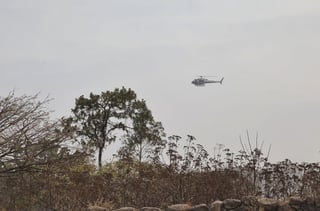 El incendio forestal inició en el paraje Ciudad Cajetes, dentro del APFF Bosque La Primavera. (CORTESÍA) 