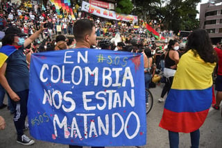 El Comité Nacional de Paro (CNP), uno de los promotores de las protestas que comenzaron el pasado 28 de abril, convocó a una nueva 'gran movilización' para el próximo 19 de mayo en rechazo a la brutalidad policial y las políticas del Gobierno del presidente colombiano, Iván Duque. (ARCHIVO)