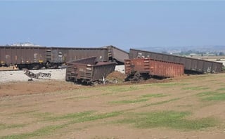 Una falla en una góndola provocó el descarrilamiento de nueve contenedores de un tren de la empresa Ferrosur, en los límites del Estado de México con Hidalgo. (ARCHIVO)