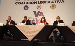 Esta tarde, los presidentes nacionales de la Coalición Va por México, PAN, PRI y PRD, Marko Cortés, Alejandro Moreno y Jesús Zambrano, respectivamente, firmaron la llamada Coalición Legislativa para ir en alianza en la próxima legislatura de la Cámara de Diputados.
