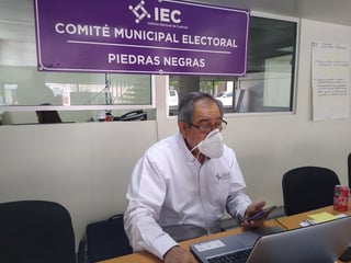 José María Muñoz, presidente del Comité Municipal del Instituto Electoral de Coahuila (IEC) en Piedras Negras, consideró que se rebasará el 50 por ciento de participación. (EL SIGLO DE TORREÓN)