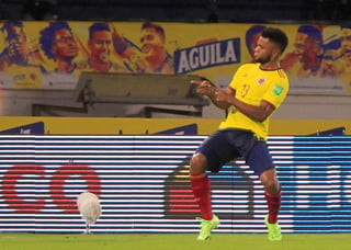 Un gol de Miguel Borja en el minuto 94 salvó un punto para Colombia, que igualó este martes 2-2 contra Argentina en el estadio Metropolitano de Barranquilla por la octava jornada de las Eliminatorias Suramericanas al Mundial de Catar 2022. (EFE)
