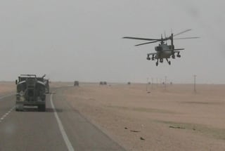 La base de Al Balad, a 60 kilómetros al norte de Bagdad, alberga una empresa estadounidense de mantenimiento de cazas F-16. (ARCHIVO) 