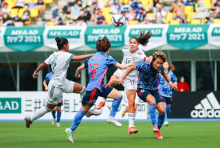 Este domingo la Selección Mexicana de futbol femenil fue goleada por el equipo nacional de Japón por marcador de 5-1 en encuentro amistoso celebrado en el Kanseki Stadium de la ciudad de Tochugi, Japón. (ESPECIAL)
