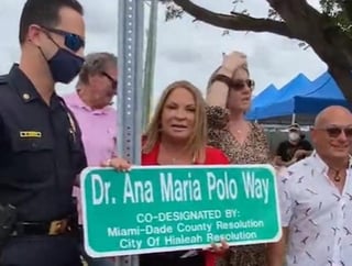 La ciudad floridana de Hialeah EUA, aledaña a Miami y de gran población cubana, honró este miércoles con una calle a la abogada cubana-estadounidense Ana María Polo, conductora del popular programa hispano de televisión 'Caso Cerrado'. (ESPECIAL) 