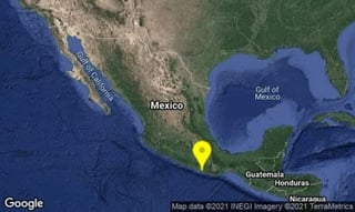 La noche de este miércoles 30 de junio se registró un sismo de magnitud 5.1, a siete kilómetros al suroeste de Pinotepa Nacional, Oaxaca. (TWITTER)