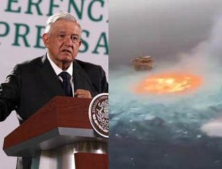 El presidente Andrés Manuel López Obrador indicó que, hasta el momento, la información que tiene sobre el incendio en la plataforma petrolera en la Sonda de Campeche, es que no hay pérdidas de vidas humanas, y señaló que se va investigar el incidente. (EL UNIVERSAL/ESPECIAL)