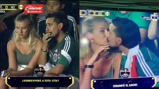 La goleada de la Selección Mexicana en el segundo partido de la Copa Oro compartió la atención con una pareja que se encontraba en el estadio luego de fueran captados durante las transmisiones en vivo. 