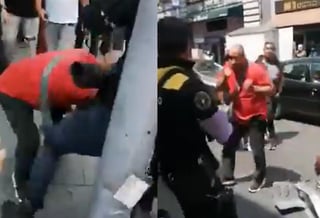 A través de redes sociales circula el video que muestra la agresión que sufrieron los agentes de tránsito (ESPECIAL) 