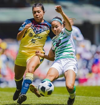 Pese a que Anahí Rentería abrió el marcador para las Guerreras al minuto 23, Kiana Angélica Palacios de las Águilas, entró en acción para igualar el partido (CORTESÍA)  