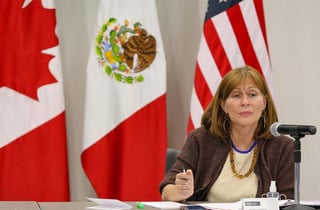 La secretaria de Economía de México, Tatiana Clouthier, visitará del 21 al 23 de julio Washington D.C para reunirse con autoridades y empresarios estadounidenses para evaluar la implementación del Tratado entre México, Estados Unidos y Canadá (T-MEC). (ARCHIVO) 

