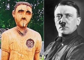 El abogado de quien colocó la estatua insiste que su cliente no es un Nazi. (INTERNET)