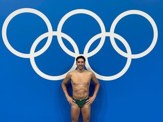 No le alcanza al mexicano Gabriel Castaño en los 50 metros libres de natación en Tokio 2020. (ESPECIAL)

