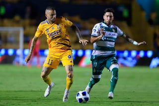Santos Laguna y Tigres se reparten puntos 1-1 en la jornada 3 del Grita México A21. (AGENCIA) 