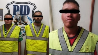 Elementos de la Policía Investigadora de Delitos de la Vicefiscalía Región Laguna realizaron la detención de tres hombres probables responsables del delito de robo a casa habitación. (ARCHIVO) 
