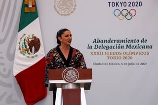 Pese a pronosticar 10 medallas en Tokio 2020 y solo conseguir cuatro de bronce, Ana Guevara, titular de la Conade, dijo que la actuación de la delegación mexicana deja 'bastante buen sabor de boca'. (ARCHIVO)