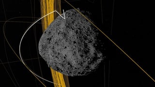 El asteroide Bennu, de 500 metros de diámetro y una de las principales amenazas espaciales conocidas, podría chocar con la Tierra a partir del año 2135, aunque con una probabilidad 'extremadamente pequeña'. (EFE) 

 