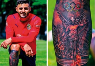 Alexis Vega presumió en redes sociales su nuevo tatuaje, que hace referencia a su logró obtenido en los Juegos Olímpicos de Tokio 2020.