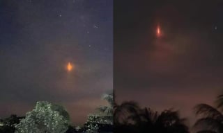 Un día antes de presentarse el sismo que sacudió a la CDMX y estados aledaños, aparecieron luces rojas en el cielo del Istmo de Oaxaca (CAPTURA) 